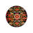 Multicolored Floral Motif Traditional Patterned Round Woven Base Vintage Decorative Carpet-593655015