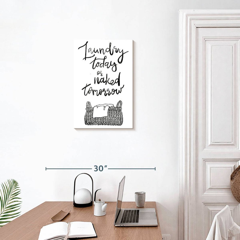 Tergel Laundry Today Typography, 24" H x 16" W