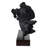 Abstract Sculpture Polyresin Driftwood-Inspired Design For Home Office Bedroom Or Living Room Decor - 13" Black