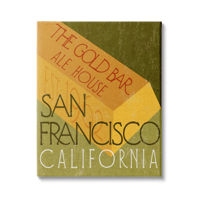 " Gold Bar Ale House Retro Bar San Francisco " by Daphne Polselli