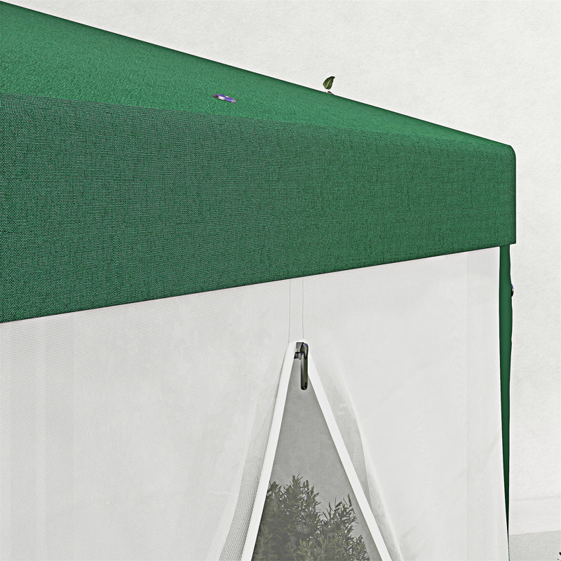 Tente de fête extérieure Outsunny avec parois de protection en filet