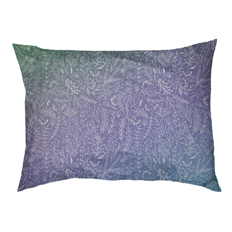 Coussin pour chien floral ditsy Byrge, Très grand (l 52 po x P 42 po x H 17 po), Vert / Mauve / Blanc
