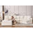 133'' Modular U-Shaped Sectional Compression Sofa With Removable Recliner Module White Woodgrain Chenille Boneless Ideal For Large Living Rooms Or Bedrooms Flexible Configuration For A Versatile
