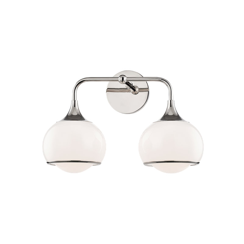 Kegan Dimmable Vanity Light, Polished Nickel, 2