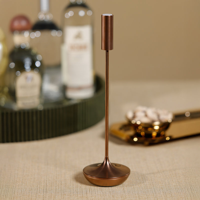 Lampe de table rechargeable Sleek, bronze brossé