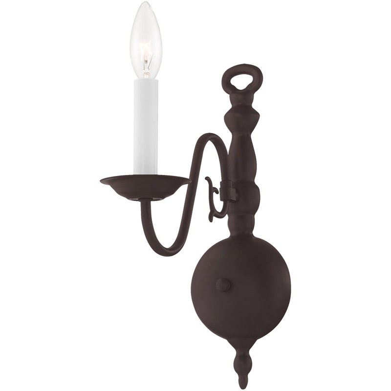 Applique murale en bronze: 1 lumière avec matériau de base en acier - élégante et durable