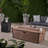 Clementine Rectangle Propane Fire Pit Table with Hidden Fuel Tank