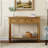 Daisy Series Console Table Traditional Design With Two Drawers And Bottom Shelf (Natural)-1237610956