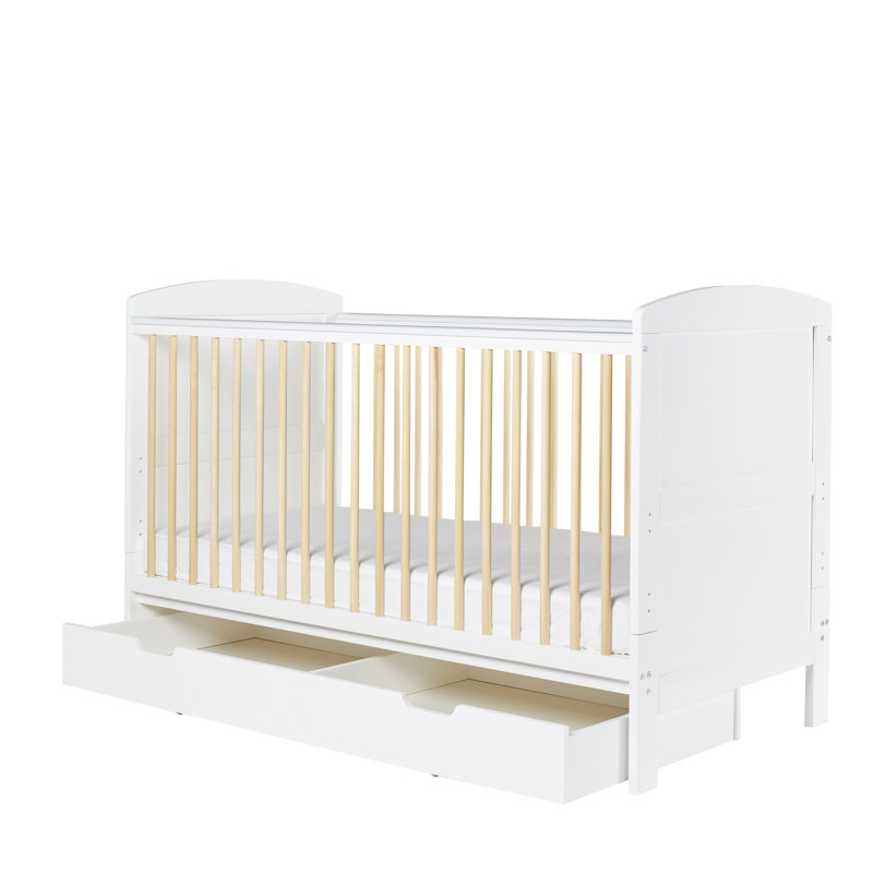 Coleby Scandi 2 Piece Furniture Set, Under Drawer and Premium Sprung Mattress - Scandi White