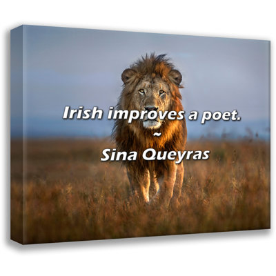 Citation artistique «Irish améliore un poète». Toile tendue par Sina Queyras