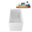 Baignoire autoportante en acrylique 47 ", plateau en bambou, drain Streamline-103682610