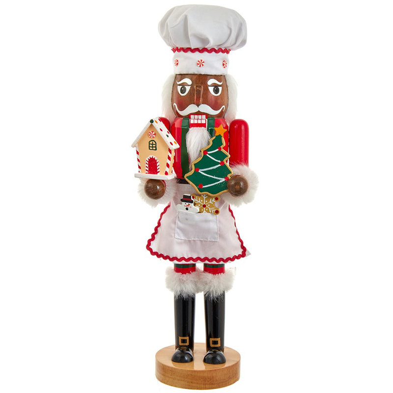Casse-noisettes en bois Kurt Adler, chef afro-américain, 15 po