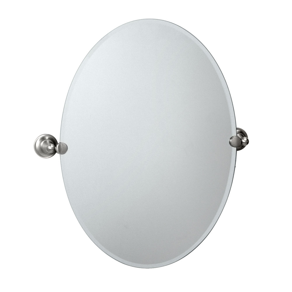 Tiara Oval Wall Mirror | Frameless Beveled Vanity Mirror Gatco 
