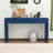 Rustic Minimalist Wooden Console Table with Storage Drawers, Adjustable Feet and Curved Edge Design-1260184988