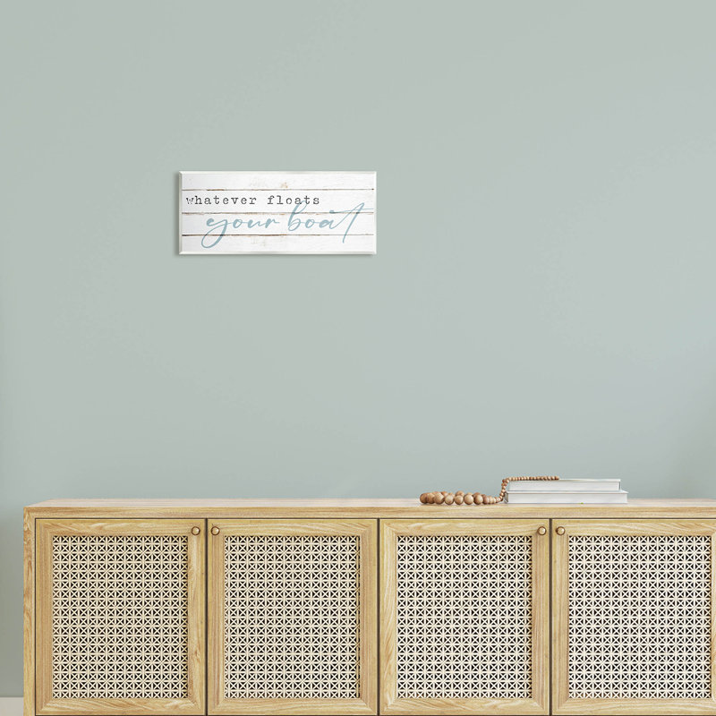 «W dépliant Floats Your Boat Sign» par Lil 'Rue - impression sans cadre sur panneau de fibres à densité moyenne
