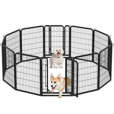 32'' H Panel Metal Exercise Pen With Door