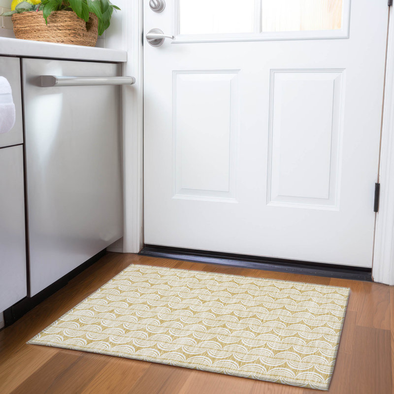 Premium Machine Washable Corum AMF1055 Swirls Rug, Rectangle 1'8" x 2'6"