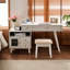 31 coiffeuses avec éclairage à DEL 3 couleurs, armoire latérale coulissante et tabouret - parfait pour les petites chambres
