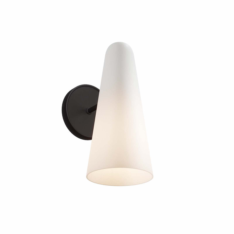 Modway Beacon 1-Light Wall Sconce, Black, Opal