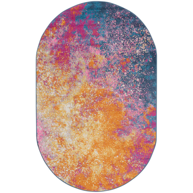 Liiam Abstract Indoor Rug, Oval 5' x 8'