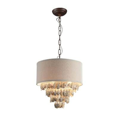 3 - Light Glass Tiered Chandelier