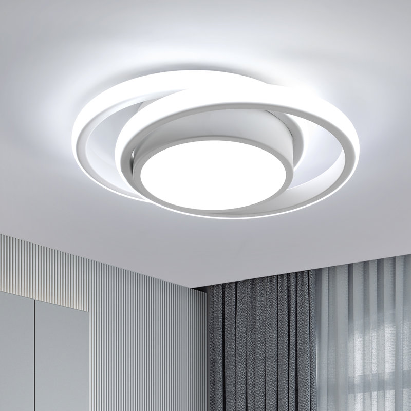 Mataponi 2-Light 27cm LED Flush Mount Ceiling Light, 6500K, White