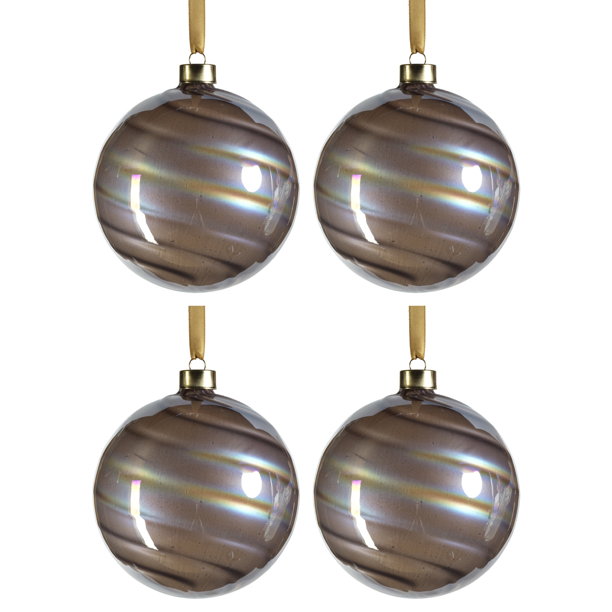 Andron The Holiday Aisle® Ball Ornament, Lt Gray Purple