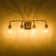 Luminaire de salle de bain moderne à 4 lumières avec abat-jour en verre transparent