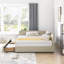 Storage Upholstered Tufted Bed Frame, Sofa Bed Frame with Comfortable Backrest and Armrests-1047404732-1047404735