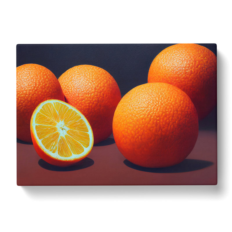 Orange Fruit Painting - Wrapped Canvas, 50cm H x 76cm W x 3cm D