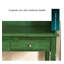 Bureau en bois massif vert émeraude American Vintage