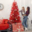 Arbre de Noël 7 pi - Arbre en PVC pur avec 1066 pointes, branches articulées pour une installation facile, support en métal stable, décoration audacieuse des Fêtes-1636644975