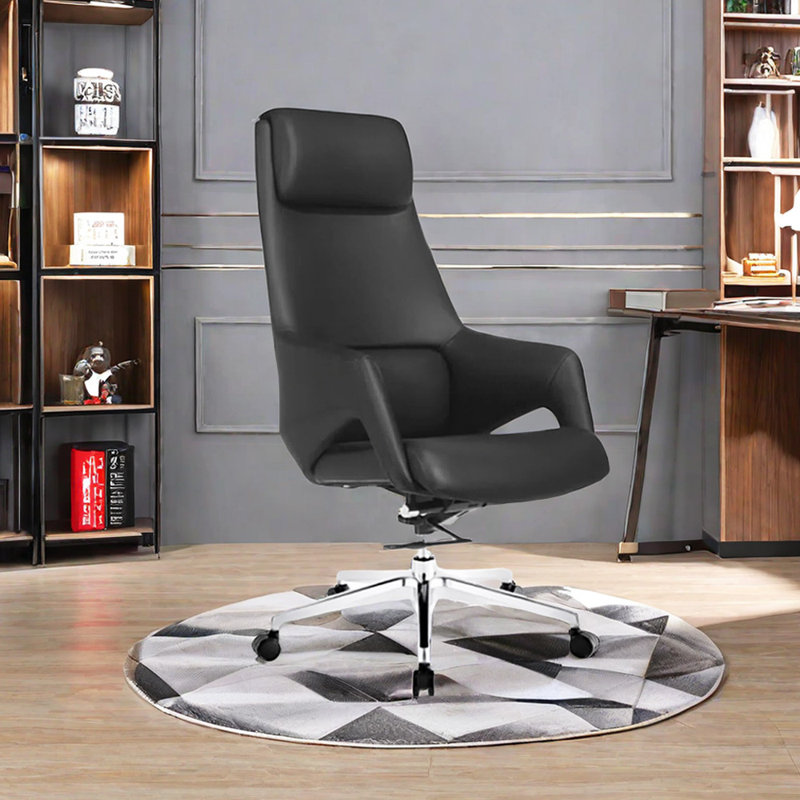 Task Chair with Headrest, Black