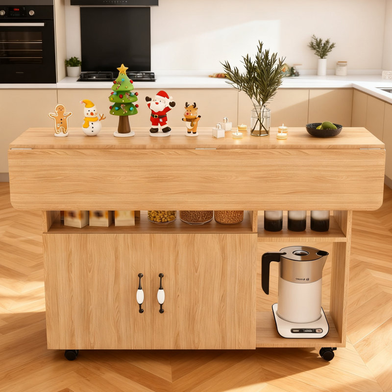 Îlot de cuisine sur roulettes 47 po