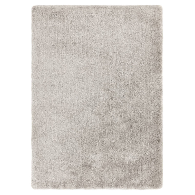 Tachiana Hand Tufted Shaggy Silver Area Rug, Rectangle 200 x 290 cm