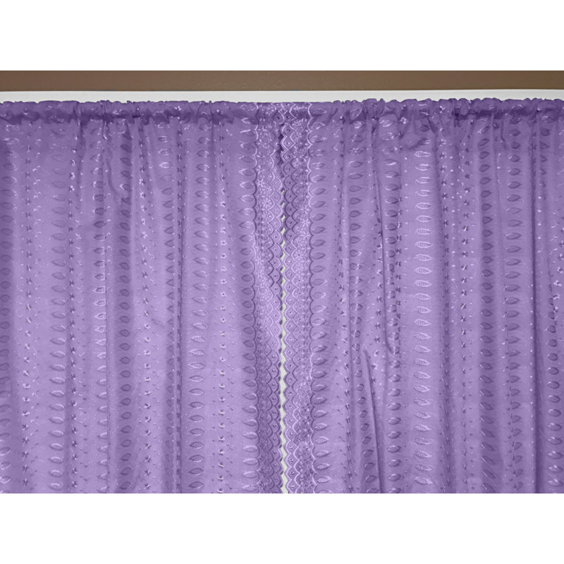 Hollander Cotton Blend Room Darkening Curtain Pair, Lavender, 42" W x 108" L