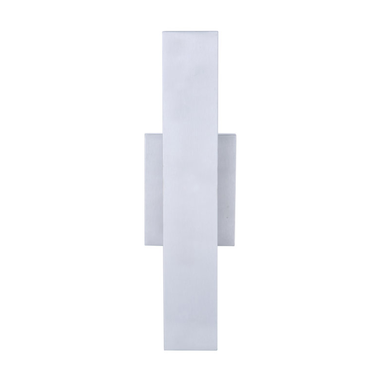 Applique murale d'extérieur à DEL intégrée Rens, Aluminium brossé, Grand