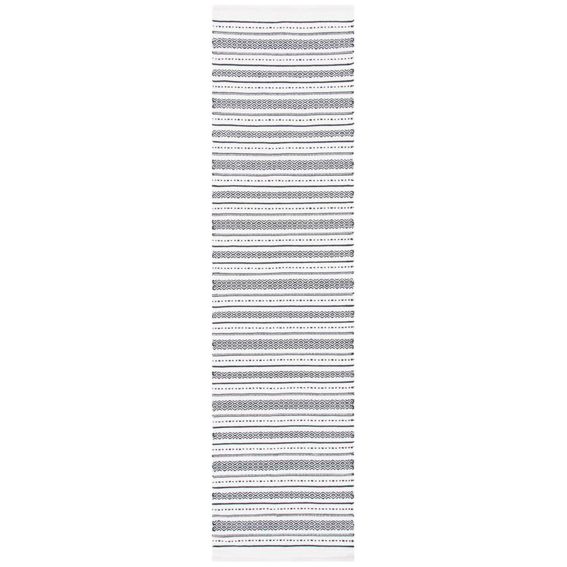 Mehara Flat Weave Cotton Striped Rug, Runner 2'3" x 9'