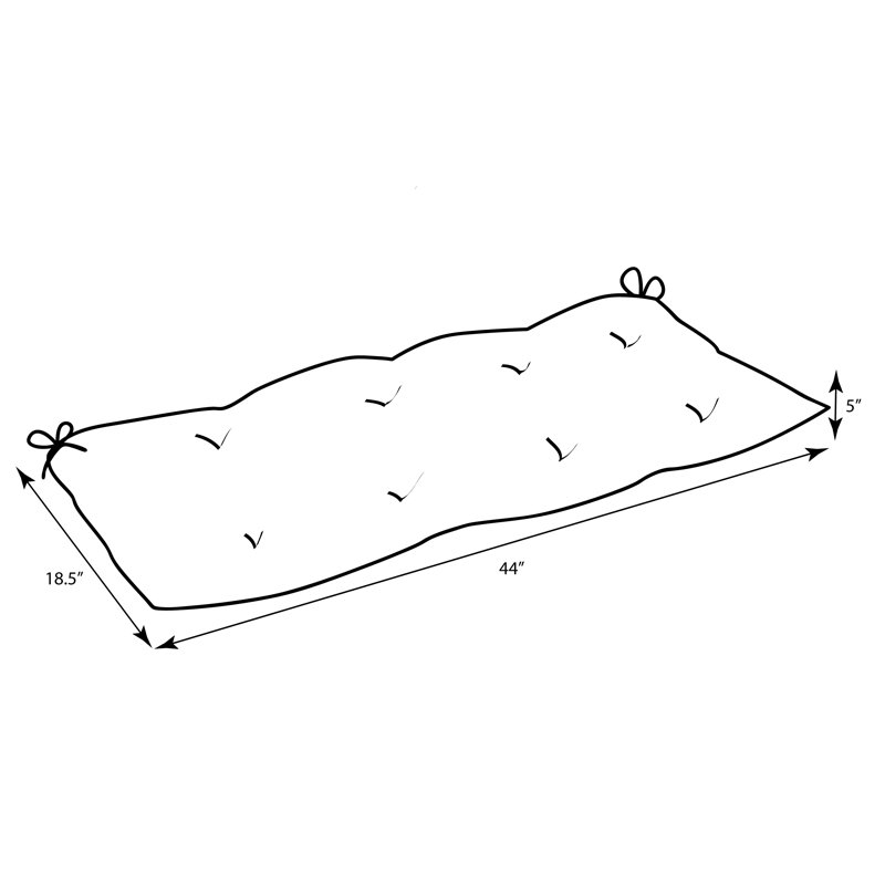 Earnhardt Outdoor 5'' Loveseat Cushion