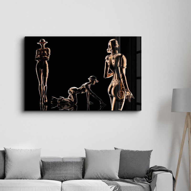 Élégante peinture murale en verre trempé de 13,8 po x 21,7 po | 100% verre trempé, épaisseur: 0,16 pouce | Imprimé UV pour des couleurs éclatantes | Parfait pour la décoration intérieure, le salon et les espaces de bureau