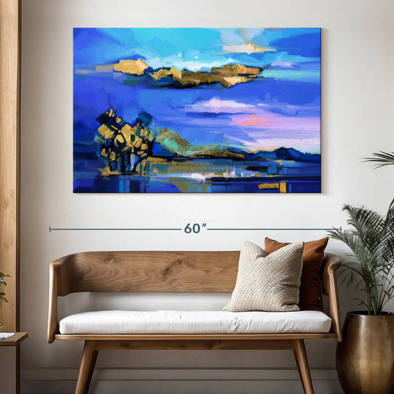 Avery Abstract Landscape Acrylic, 34" H x 51" W