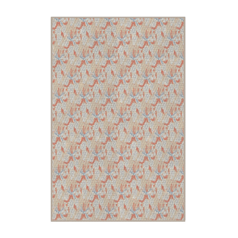 Tapis rose / crème Power Loom, Rectangle 2 pi x 3 pi
