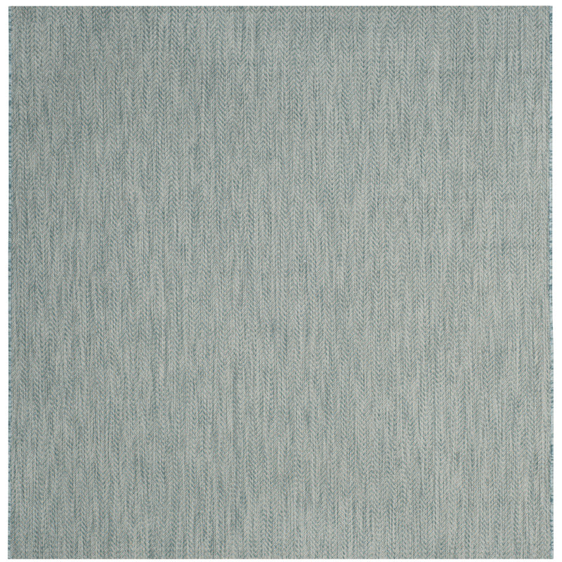Sayeda Performance Solid Color Indoor/Outdoor Area Rug, Square 4'