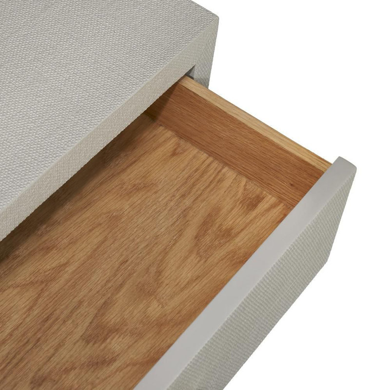 Taylor Solid Wood 60'' W 8 - Drawer Dresser, Light Gray/Antique Brass