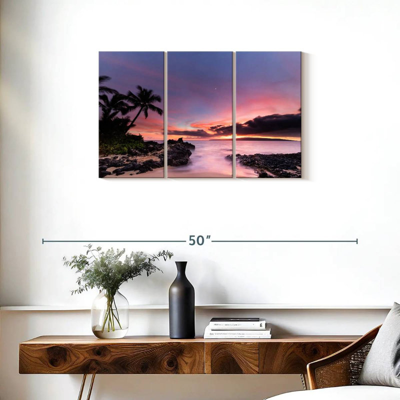 Gillard, Makena Cove, Hawaii, coucher de soleil, H 20 po x l 33 po