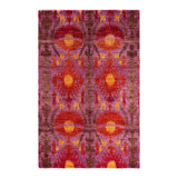 Contemporary One-of-a-Kind Rectangle 5'10" X 9'2" Hand Knotted Area Rug