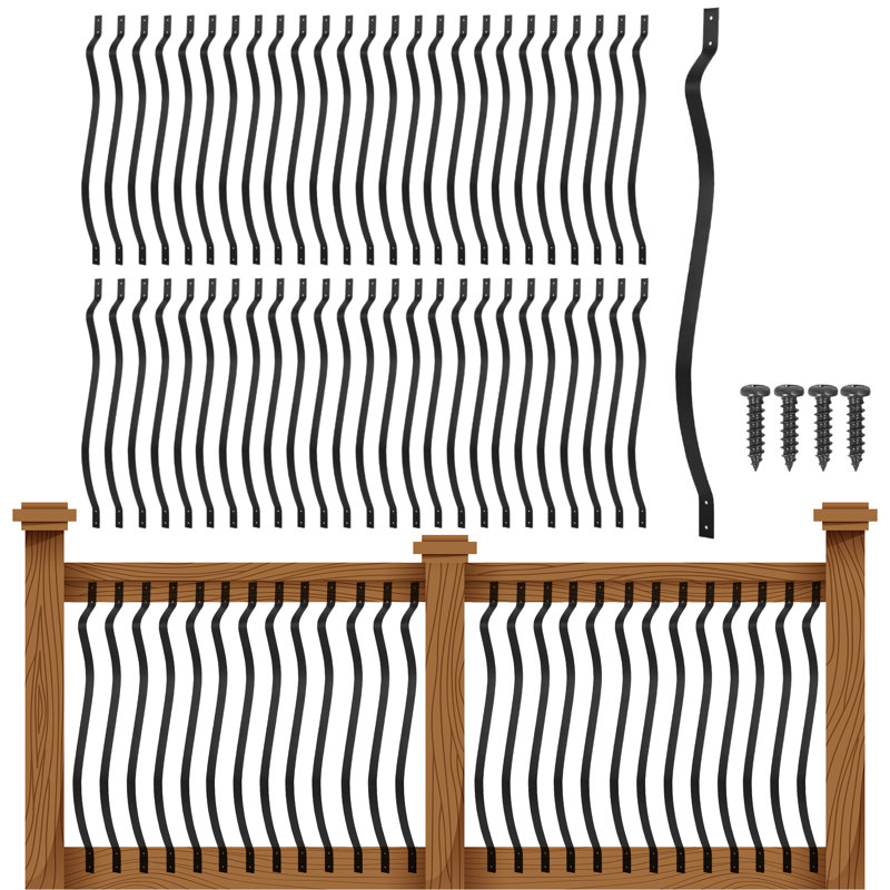 32.25" Metal Deck Railing Baluster,set Of 51