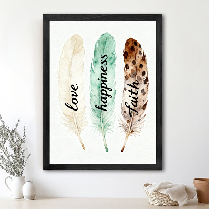 Black Framed Vintage Inspirational message Wall Art Retro Style Framed Prints, 17" H x 13" W