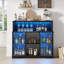 Wine Cabinet with RGB Lighting, Charging Station, 4 Removable Wine Racks (Exclude Refrigerator)-222118040