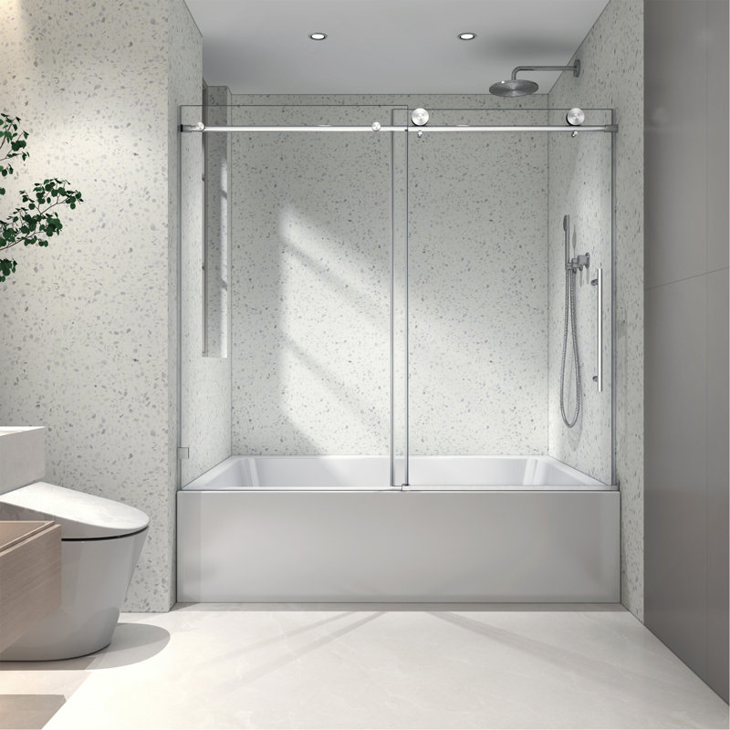 Porte de douche sans cadre de haute qualité avec fonctions avancées et matériaux durables